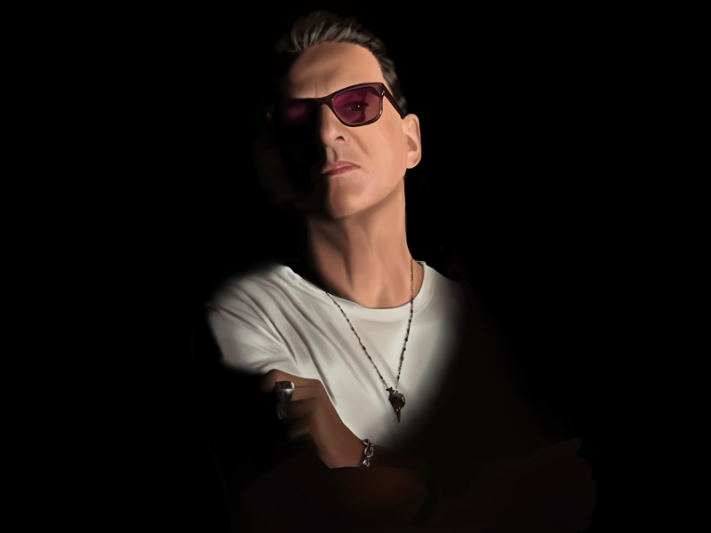 Dave Gahan Depeche Mode your agentcy Werbeagentur Illustration Niederrhein digitales Portrait Zeichnung Kleve Goch